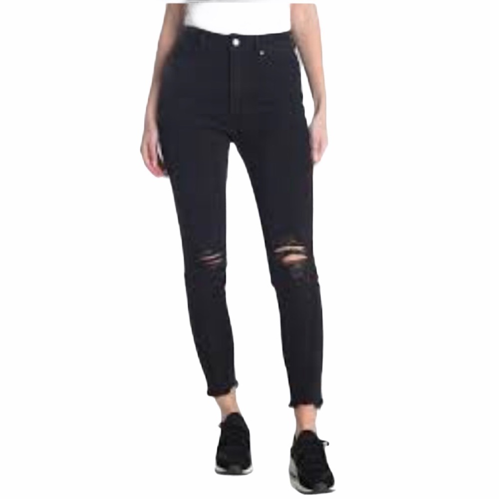Tinsel The Mom Jeans Black Jeans Size 11 Black Distressed High Waist
